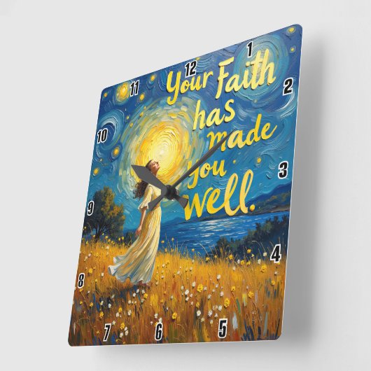 Die Wahrheit Set dir frei Quadratische Wanduhr (Winkel)