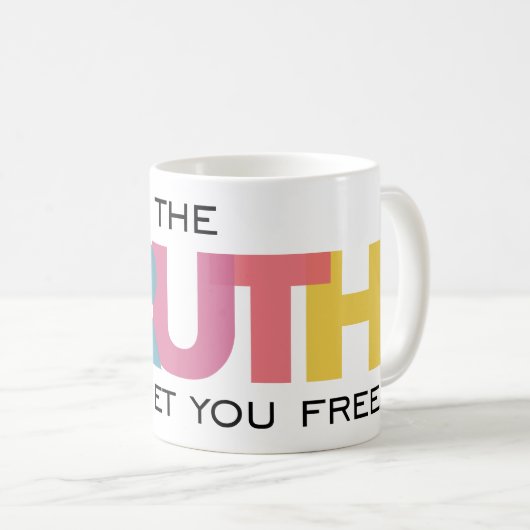 Die Wahrheit Set dir Freude Kaffeetasse (VorderseiteRechts)