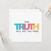 Die Wahrheit Set dir Freude Karte (Vorderseite/Rückseite Beispiel)
