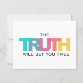 Die Wahrheit Set dir Freude Postkarte