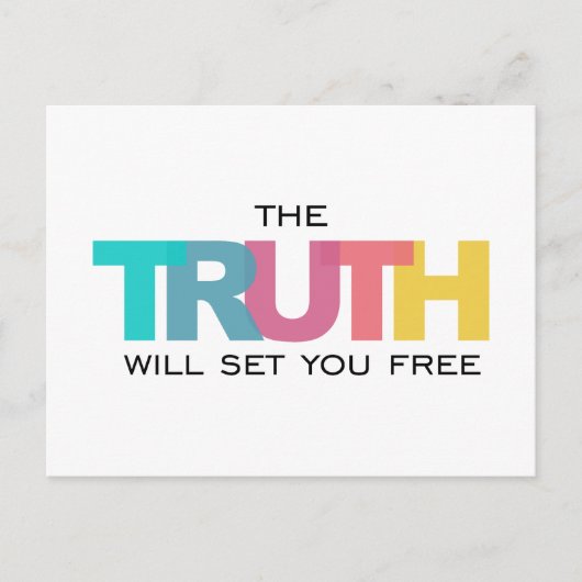 Die Wahrheit Set dir Freude Postkarte (Vorderseite)