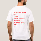 DIE WAHRHEIT T-Shirt (Rückseite)