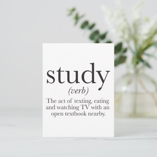 Die Wahrheit über das Lernen Postkarte (Stehend Vorderseite)