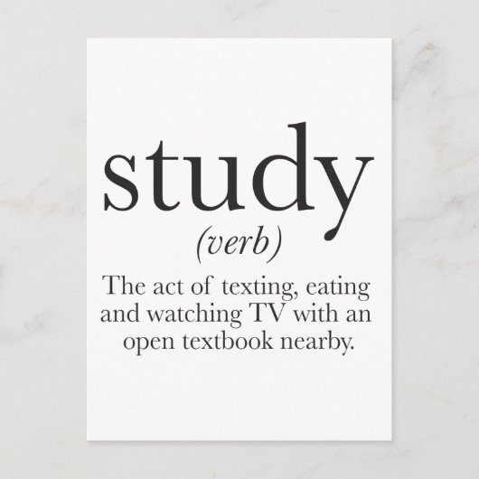 Die Wahrheit über das Lernen Postkarte (Vorderseite)