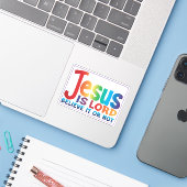 Die Wahrheit über Jesus verkünden Aufkleber (Laptop mit iPhone)