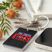 Die Wahrheit war leerer" minimaler Schlüsselanhäng Schlüsselanhänger (Vorderseite rechts)