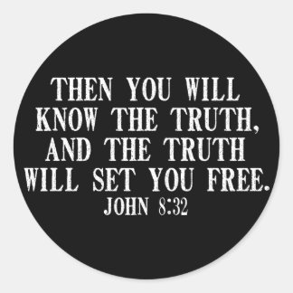 Die Wahrheit WIll Set Sie kostenlos Runder Aufkleber