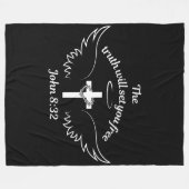 Die Wahrheit wird dich befreien John um 8:32 Uhr Fleecedecke (Vorderseite (Horizontal))