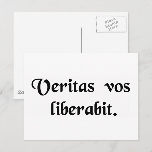 Die Wahrheit wird dich umsonst Set machen. Postkarte (Vorne/Hinten)