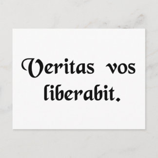 Die Wahrheit wird dich umsonst Set machen. Postkarte