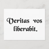 Die Wahrheit wird dich umsonst Set machen. Postkarte (Vorderseite)