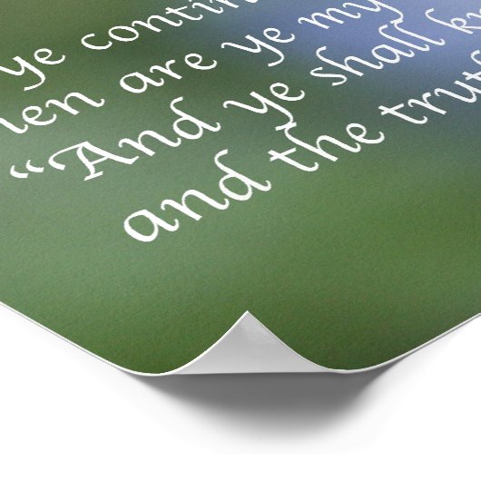 Die Wahrheit wird dir das kostenlose Schriftenpost Poster (Ecke)