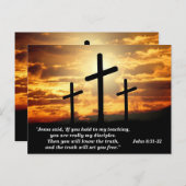 Die Wahrheit wird dir Set geben, dass die Bibel Ve Postkarte (Vorne/Hinten)