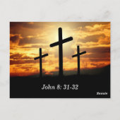 Die Wahrheit wird dir Set geben, dass die Bibel Ve Postkarte (Rückseite)