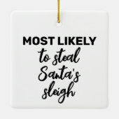 Die wahrscheinlichste Art, den Schlitten des Weihn Keramikornament (Rückseite)