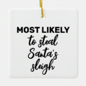 Die wahrscheinlichste Art, den Schlitten des Weihn Keramikornament (Vorderseite)