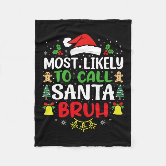 Die wahrscheinlichste Art, Weihnachtsfamilie Santa Fleecedecke (Vorderseite)