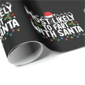 Die wahrscheinlichste Furz mit der Weihnachtsfamil Geschenkpapier (Rolleneckpunkt)