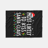 Die wahrscheinlichste Kuss Weihnachtszeit der Fami Fleecedecke (Vorderseite (Horizontal))