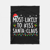 Die wahrscheinlichste Kuss Weihnachtszeit der Fami Fleecedecke (Vorderseite)
