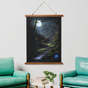 Die Waldbewohner von AI Concept Art von Xzendor7 Wandteppich Mit Holzrahmen