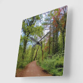 Die Wälder Quadratische Wanduhr (Winkel)