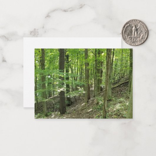 Die Waldnotizen Mitteilungskarte (Vorderseite/Rückseite Beispiel)