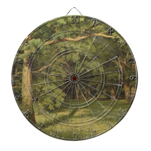 Die Waldreinigung (Waldlandschaft) Dartscheibe (vorne)