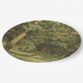 Die Waldreinigung (Waldlandschaft) Pappteller (Schrägansicht)