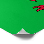 Die walisische Flagge Poster (Ecke)