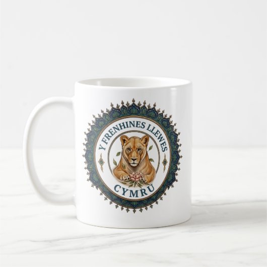 Die walisische Königin. Wales Kaffeetasse (Links)