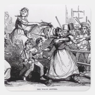 Die walisischen Rioter Quadratischer Aufkleber