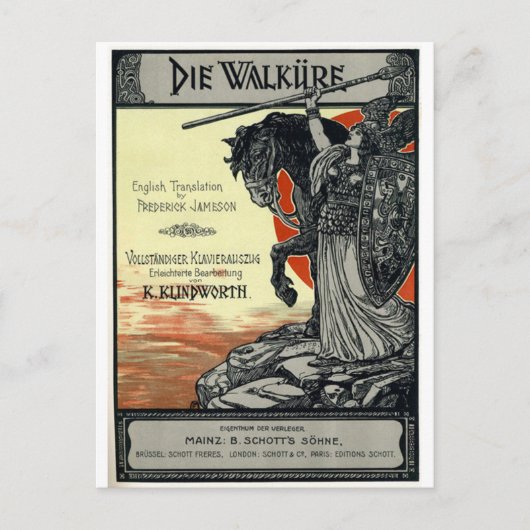 Die Walküre (Titelseite der Stimmzettel, 1899) Postkarte (Vorderseite)