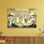 Die Waltz (farbige Gravur) Leinwanddruck (Insitu (Wohnzimmer))