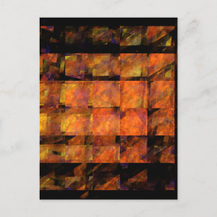 Die Wand Abstract Geometrische Feuer Kunst Modern Postkarte