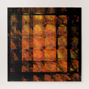 Die Wand Abstrakte Geometrische Feuer Kunst Modern Puzzle