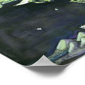 Die Wand der Wisteria - drucken Poster (Ecke)