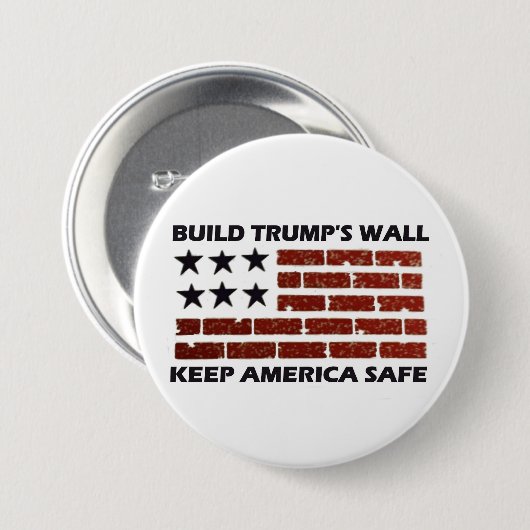 Die Wand des Gestalt-Trumpfs Button (Vorne & Hinten)