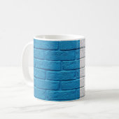 Die Wand ist blau und weiß gestrichen Kaffeetasse (Vorderseite Links)