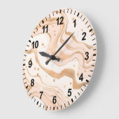 Die Wand-Uhr der Wasserfarben-Marmor Große Wanduhr (Winkel)