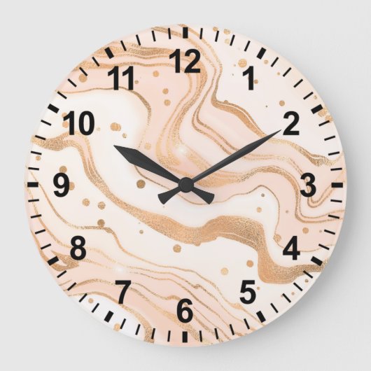 Die Wand-Uhr der Wasserfarben-Marmor Große Wanduhr (Vorderseite)