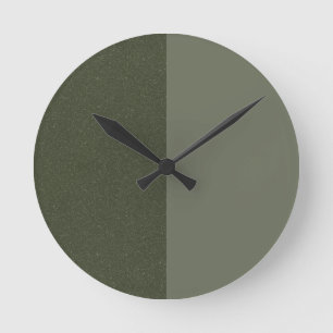 Die Wand-Uhr des grünen Moosdesigners mit zwei Ton Runde Wanduhr