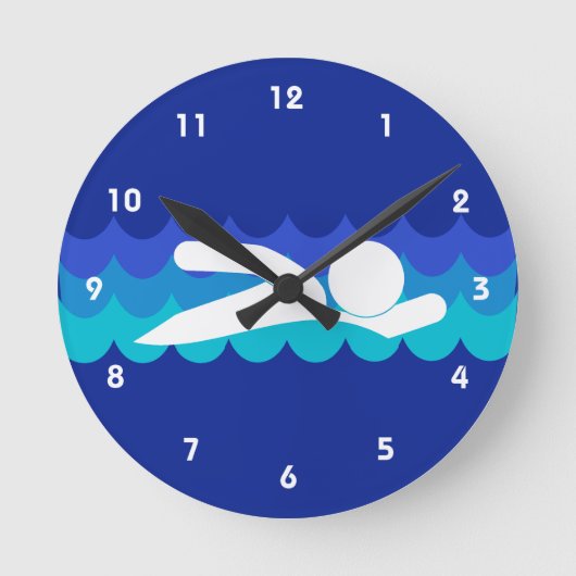 Die Wand-Uhr des Schwimmbeckens Runde Wanduhr (Vorderseite)