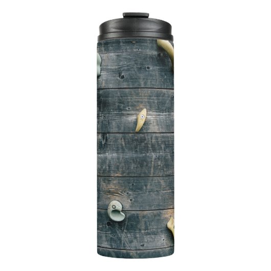 Die Wände sind aus vierbraunem Holz Thermosbecher (Vorderseite)