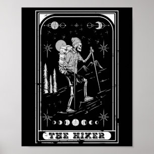 Die Wander-Goth-Skelett-Tarotkarte Natur Halloween Poster