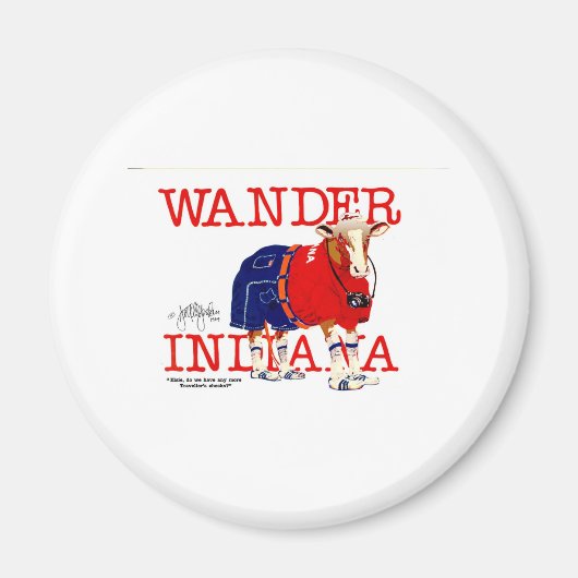 Die Wander Indiana Kuh Magnet (Vorne)