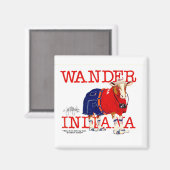 Die Wander Indiana Kuh Magnet (Vorderseite/Rückseite)