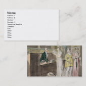 Die Wanderbücherei (Feder und w/c und w Visitenkarte (Vorne/Hinten)