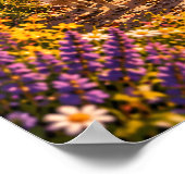 Die Wanderer Lavendelfelder Poster (Ecke)