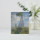 Die Wanderung, Frau mit Sonnenschirm (1875) Postkarte (Stehend Vorderseite)